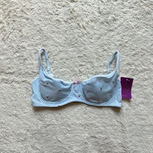 2000's isabella blue floral embroidered bra